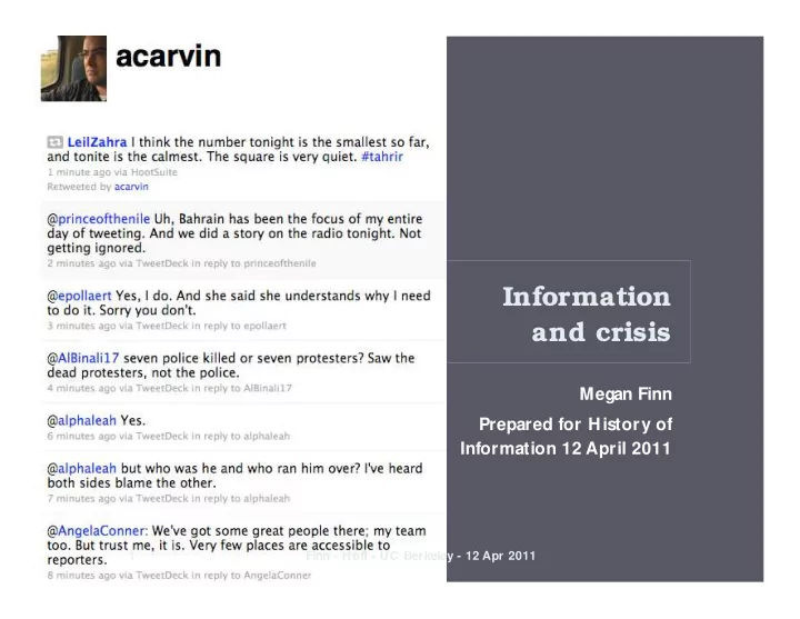 information and crisis
