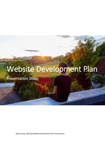 Web  ebsite D  e Dev  evel  elop  opmen  ent P  Plan  Pres  esen  enta  tation S  Slides  es