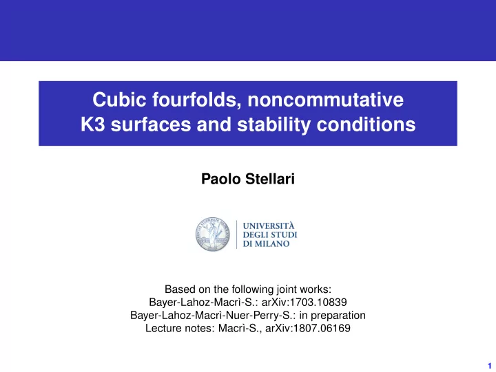 cubic fourfolds noncommutative k3 surfaces and stability