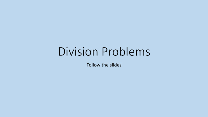 division problems