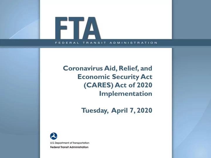 coronavirus aid relief and economic security act cares