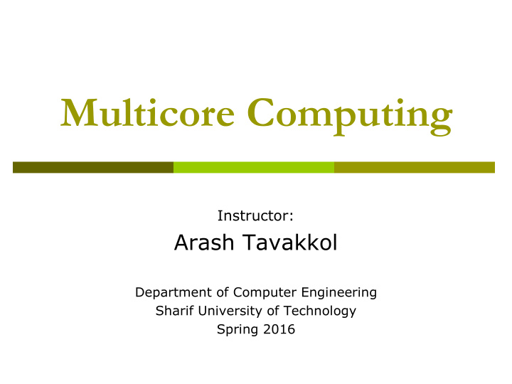 multicore computing
