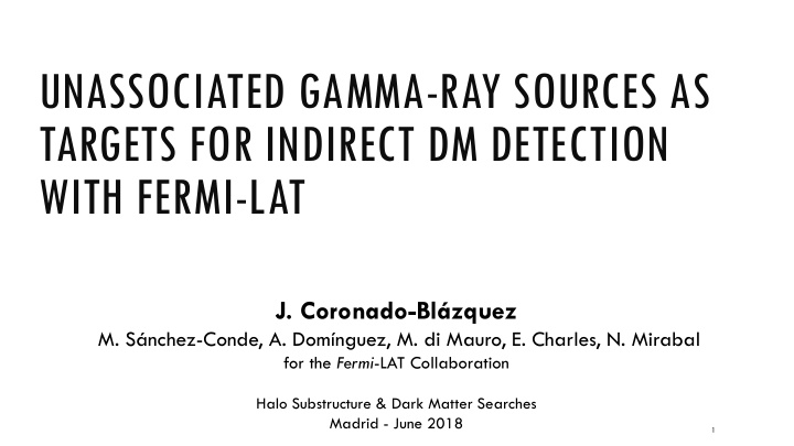 unassociated gamma ray sources as targets for indirect dm