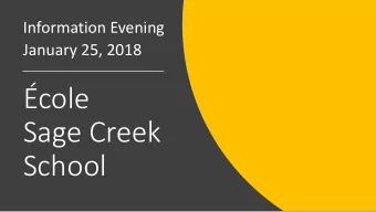 cole  Sage Creek  School  Diffe re nt le ve ls o f invo lve me nt with  de c isio ns a ffe c ting