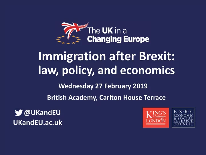 immigration after brexit