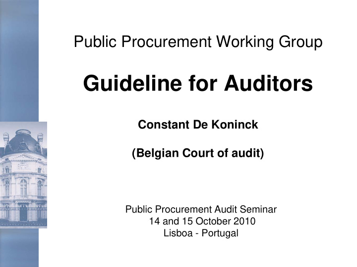 guideline for auditors
