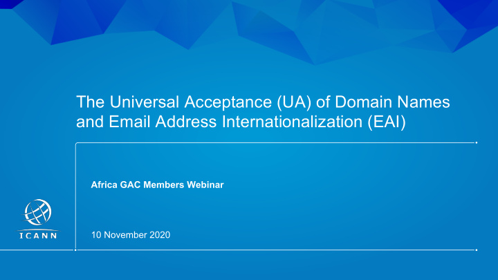 the universal acceptance ua of domain names and email