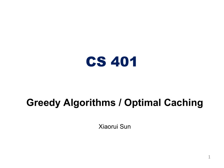 cs 401