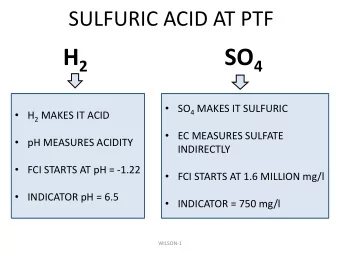 APPARENT ESCAPE OF ACIDIC  SOLUTION AT OWB-4 Elevated SO 4 is evidence of H 2 SO 4  Drop in pH is