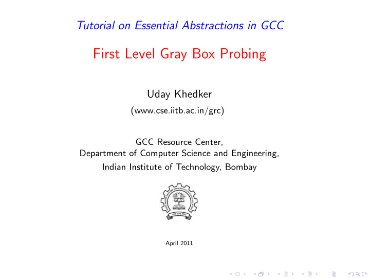 first level gray box probing