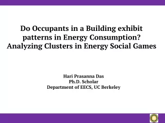 Do Occupants in a Building exhibit  patterns in Energy Consumption?  Analyzing Clusters in Energy