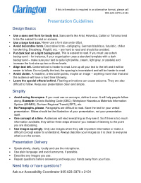 presentation guidelines