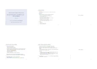 Lecture 05:Examples of &amp; Metrics for  Process Models  what are the constituting elements of