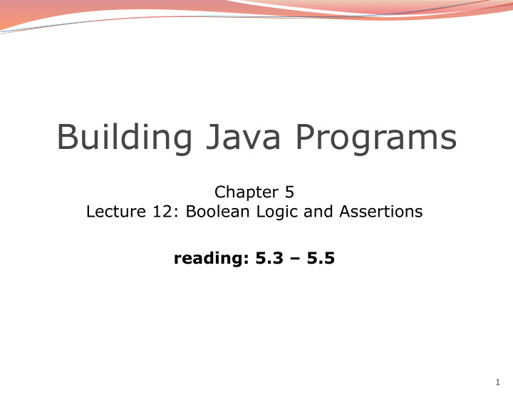 building java programs