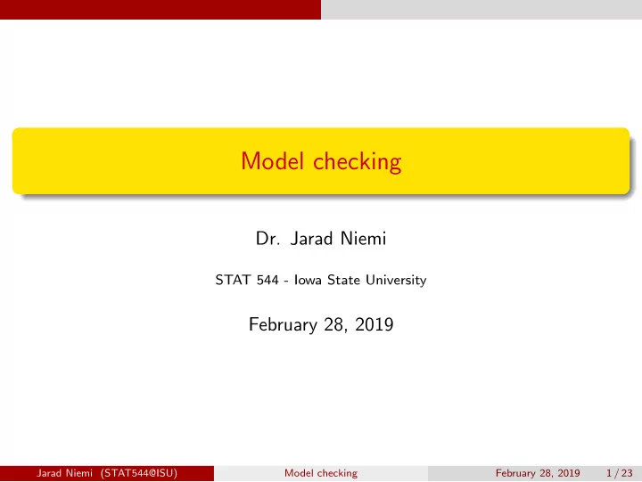 model checking