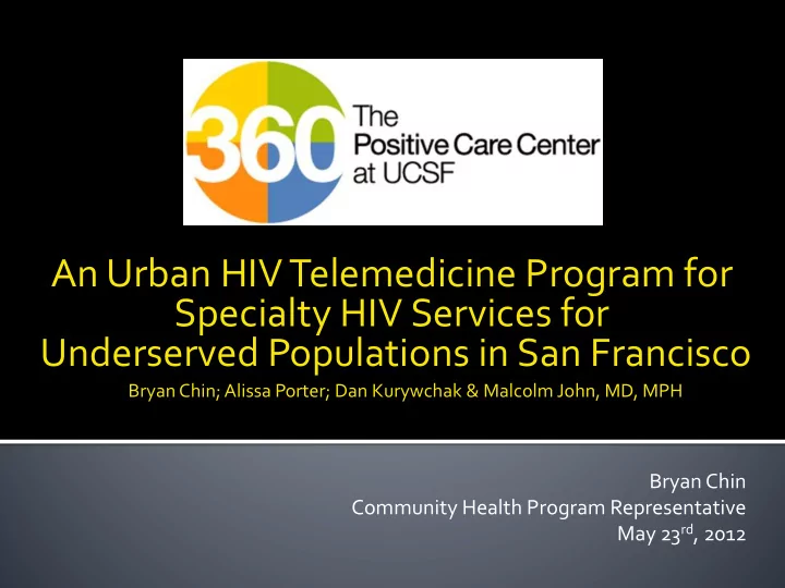 an urban hiv telemedicine program for specialty hiv