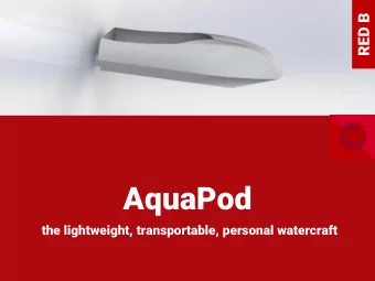 AquaPod  the lightweight, transportable, personal watercraft  price  effort  AquadPod  RED B