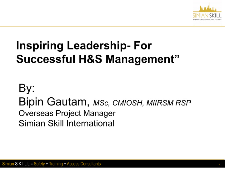 inspiring leadership for successful h amp s management by