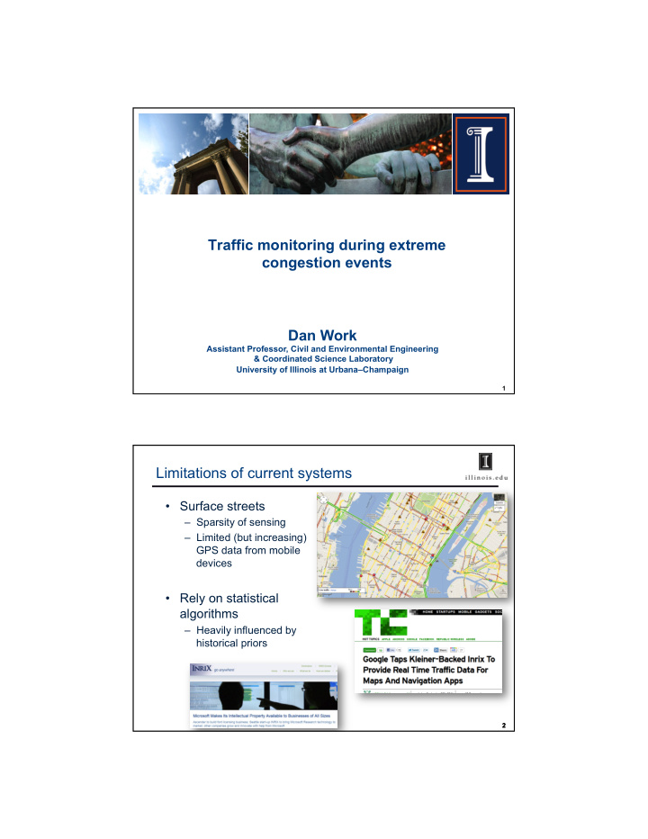 traffic monitoring during extreme