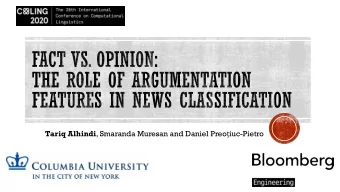Tariq Alhindi , Smaranda Muresan and Daniel Preo  iuc-Pietro  Only 41% of publishers label