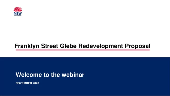 franklyn street glebe redevelopment proposal welcome to