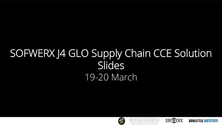 so sofw fwer erx j4 4 gl glo supp o supply ly ch chai ain
