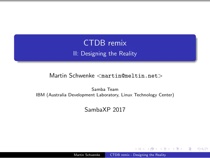 ctdb remix