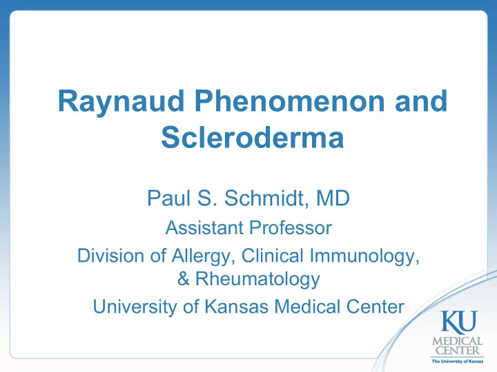 raynaud phenomenon and scleroderma