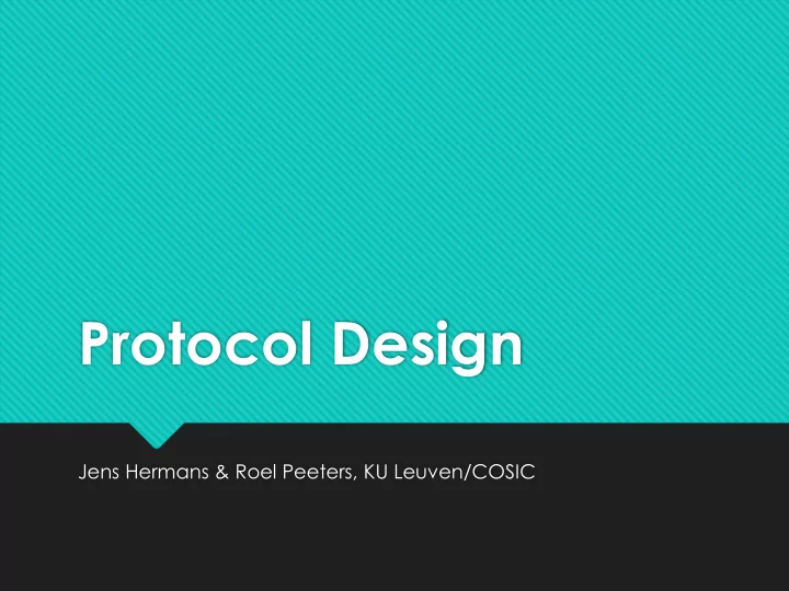 protocol design