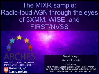 The MIXR sample:  Radio-loud AGN through the eyes  of 3XMM, WISE, and  FIRST/NVSS  Beatriz Mingo
