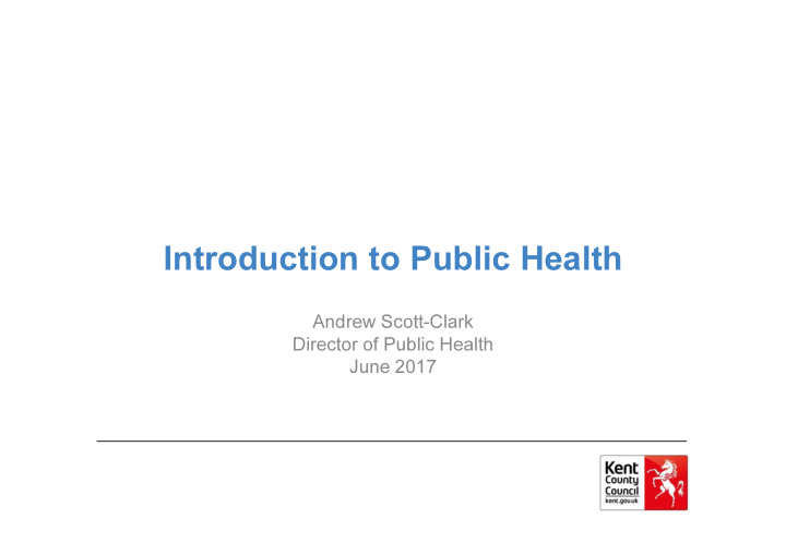 introduction to public health