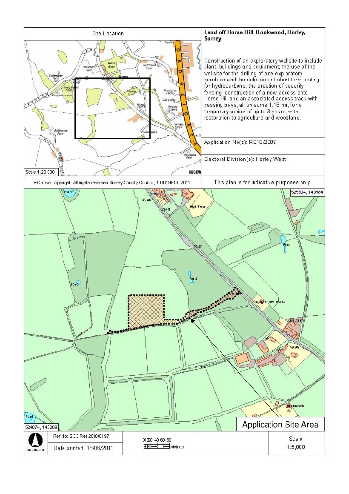 application site area