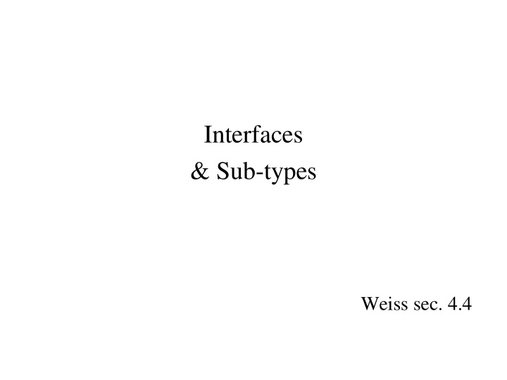 interfaces sub types