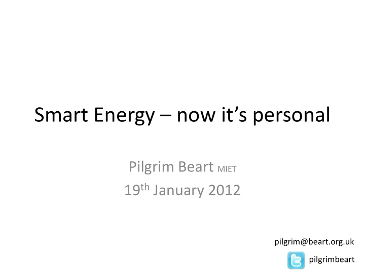 smart energy now it s personal