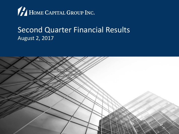 second quarter financial results