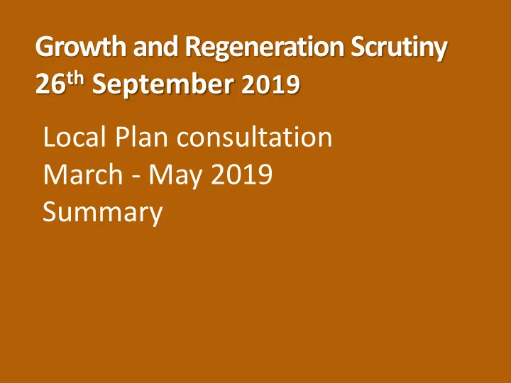 growth and regeneration scrutiny