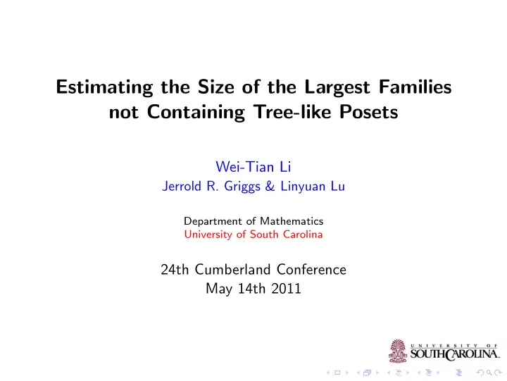 estimating the size of the largest families not