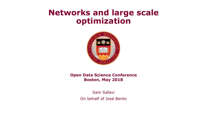 networks and large scale