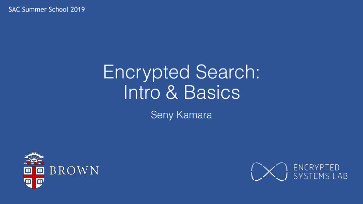 encrypted search intro basics