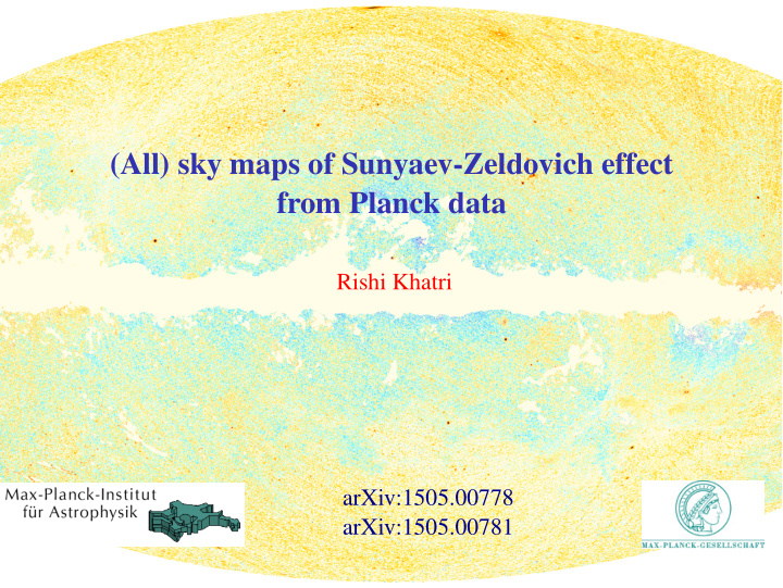 all sky maps of sunyaev zeldovich effect from planck data