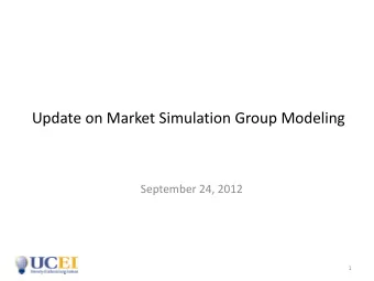 Update on Market Simulation Group Modeling  September 24, 2012  1  Forecasted BAU GHG Emissions