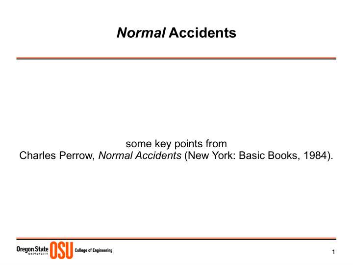 normal accidents