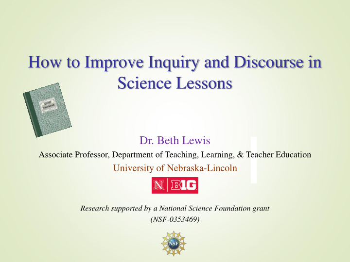 how to improve inquiry and discourse in science lessons