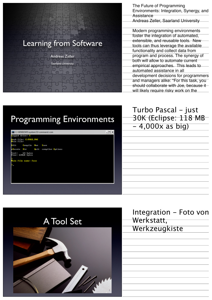 programming environments