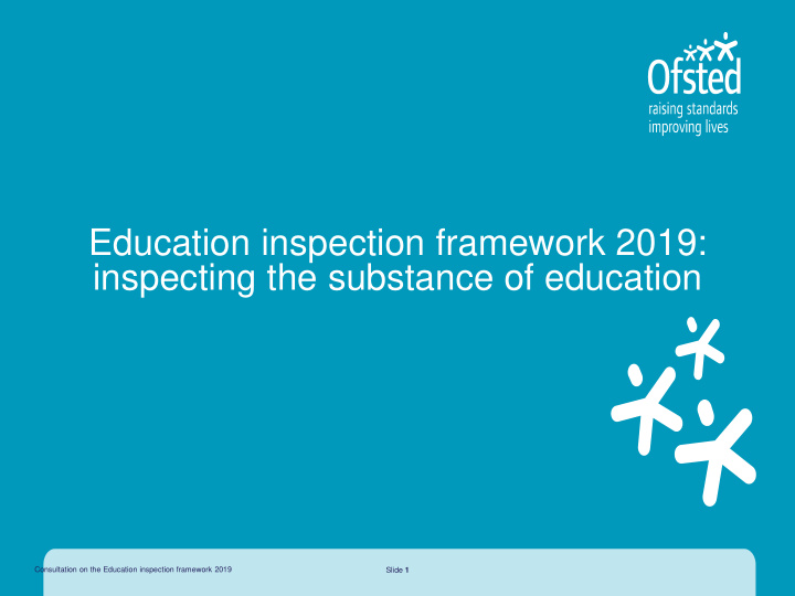 education inspection framework 2019