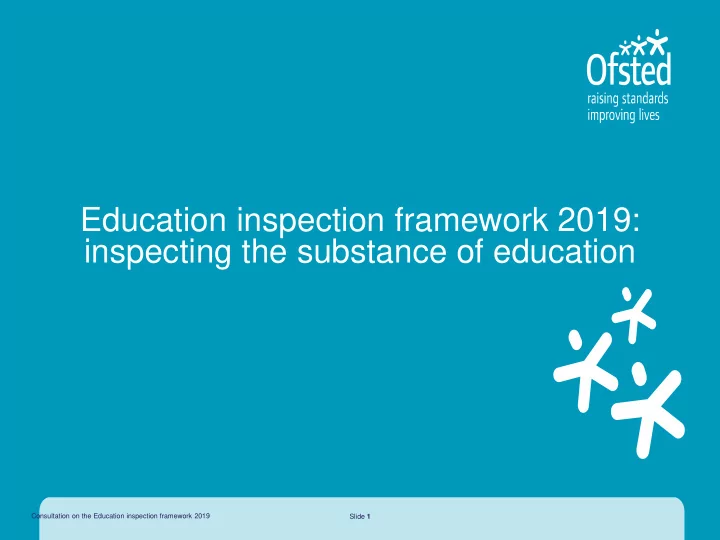 education inspection framework 2019