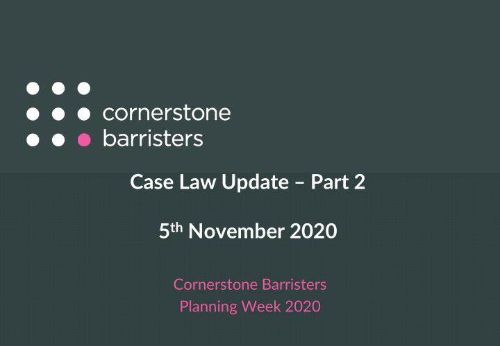 case law update part 2
