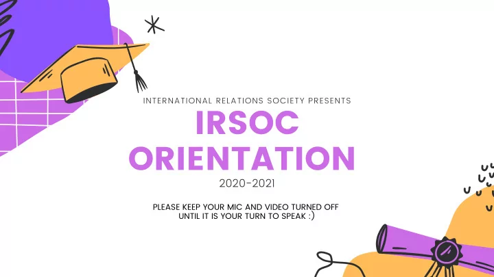 irsoc orientation