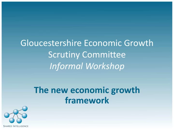 informal workshop