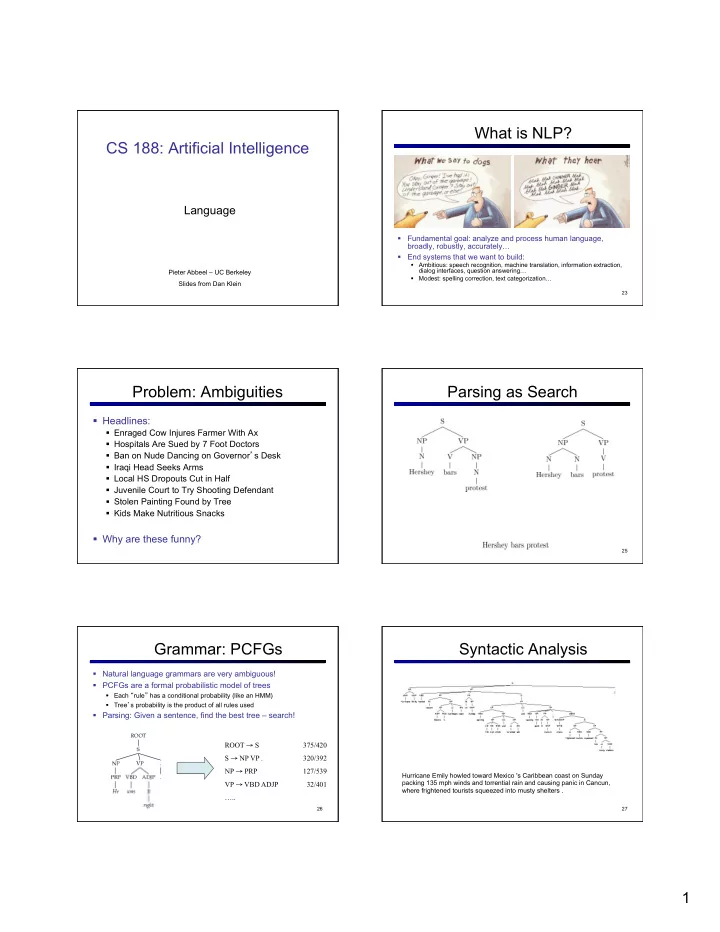 what is nlp cs 188 artificial intelligence